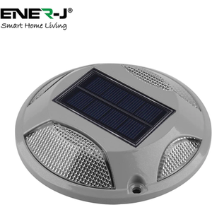 Solar Ground Light 16 LEDs Solar Panel - Black by EnerJ Smart