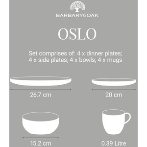 Oslo 16 Piece Dinnerware Set - Pink Lemonade by Barbary and Oak