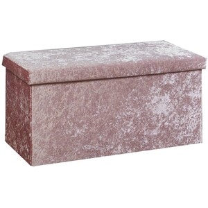 Seville Crushed Velvet Storage Trunk - Pink