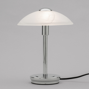 Alabaster Shade Touch Table Lamp - Chrome by Litecraft