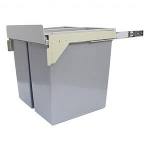 KuKoo 90L Pull Out Recycle Waste Bin - Grey by Kukoo