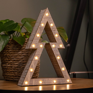 Set of 3 Battery Operated Christmas Trees with LEDs - Brown by Samuel Alexander