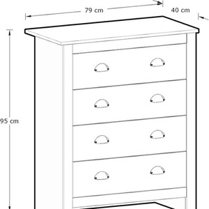 3 Piece Bedroom Set Wardrobe Bedside Table and 4 Drawer Chest of Drawers - Sage Green by Wyld and Coco
