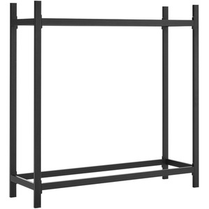 Iron Powder Coated Firewood Logs Holder - Black by Livingandhome