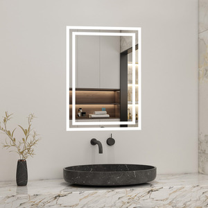 Illuminated LED Bathroom Mirror with Demister Pad - White / 60cm by AicaBathroom