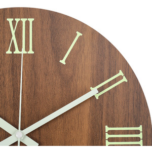 Luminous Silent Thin-Profile Wall Clock - Brown by Livingandhome