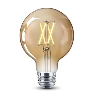 Filament G95 in Amber Glass- 8W 900Lm (of 6500K) 2700-6000K - Neutral by EnerJ Smart