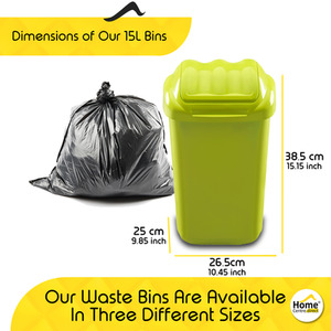 Lift Recycle Plastic Waste Bin 15-30-50L by Home Centre