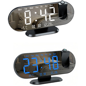 LED Alarm Clock with Temperature Humidity and Projection Display