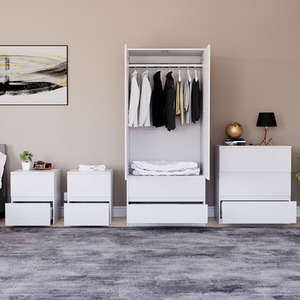 Denver Bedroom Set (2 Drawer Bedside (x2), 3 Drawer Chest, 2 Door Wardrobe) by Vida Designs