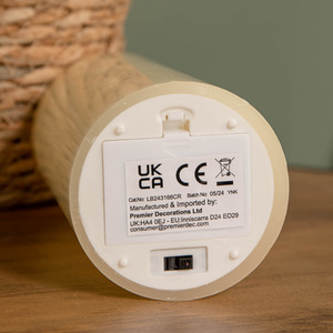 Cream Wax Melted Pool Effect Candle with Timer Function - Cream by Samuel Alexander