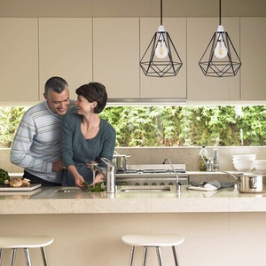 Metal Cage Pendant Light Shade - Black by Giggi