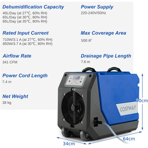 85L Industrial Dehumidifier - Blue by Costway