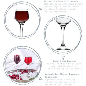 80ml Lal Sherry Glasses Pack of 6 - Clear by LAV