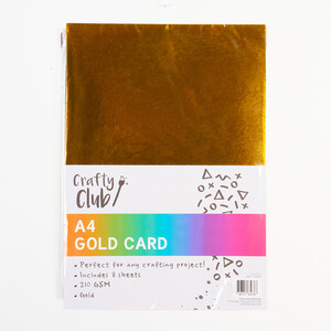 A4 Metallic Card - Gold by Crafty Club