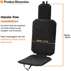 Wooden Bead Car Seat Cover - Universal Fit Non-Slip Car Seat Beads for Driving - Black / Classic Design 125 cm x 45 cm by NOVECRAFTO