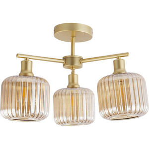 Micah 3 Light Ceiling Fitting - Champagne and Gold