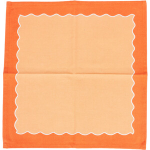 Pack of 4 Wave Edge Napkins - Multicolour