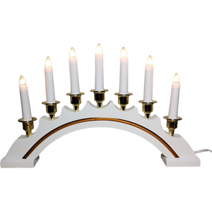 Christmas Candlebridge with 7 Bulbs - white candlebridge by Samuel Alexander