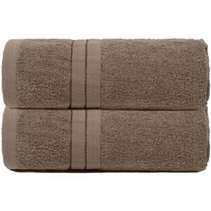 Pack of Cotton Hand Towels - Mocha / 2 by Brentfords