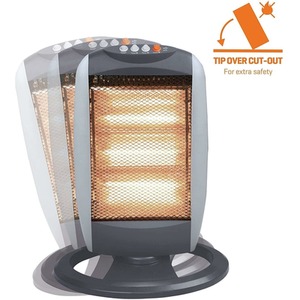 Adjustable Overheat Protection Hallogen Electric Heater - Grey