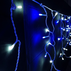 7.5m Premier Christmas Outdoor 8 Function with 300 LED Icicle Lights - Blue/Ice white (Dual colour) by Samuel Alexander