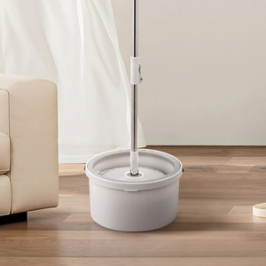 Hands-free Rotating Mop and Bucket Set - Grey & White by komore