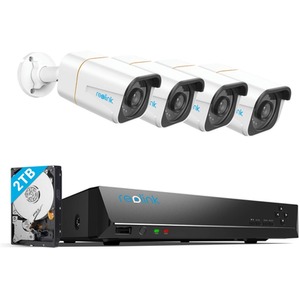 Reolink 4K Plus UHD NVR PoE AI 8ch 4x Bullet Kit 2TB - White by Reolink