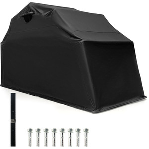 Motorcycle Tent Waterproof Motorbike Cover - Black by Costway