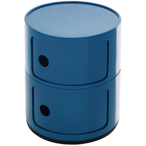 Round Beside Table Filling Cabinet Chest Unit Stockable - Blue / 2 by Livingandhome
