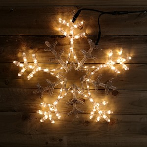 Flashing Multi Function Snowflake Rope Light in Cool and Warm - White by Samuel Alexander