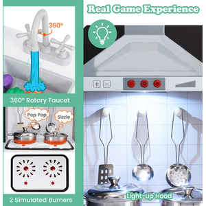 3 in 1 Kitchen Toy Kids Kitchen Playset by Costway