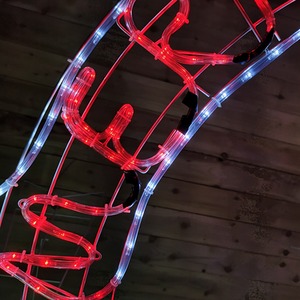 Santa With Tree LED Christmas Archway Rope Light - Red by Samuel Alexander