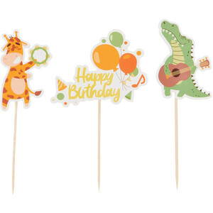 Safari Party Cake Decorations - Multicolour by My Party