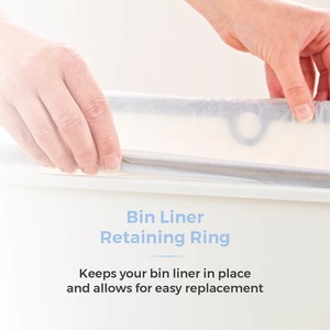 50L Rectangular Sensor Bin - White by Tower