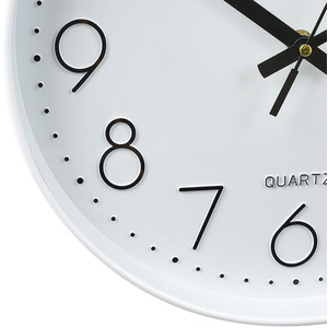 12-Inch Modern Wall Clock with Arabic Numerals - Grey by Livingandhome