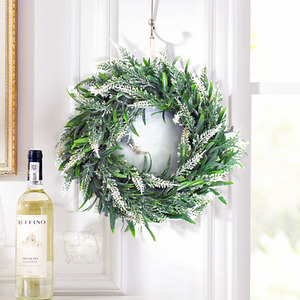 White Lavender Wreath Home Wedding Decor by Livingandhome