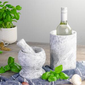 Marble Wine Bottle Cooler - 13cm - Grey by Argon Tableware