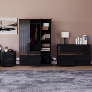 Vida Designs Glinton 3 Piece FSC Bedroom Set - Black by Vida Designs