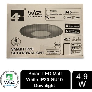 4lite WiFi And Bluetooth - IP20 Adjustable Satin Chrome by 4lite WiZ Connected