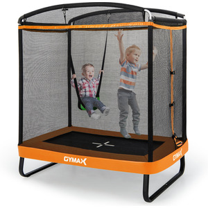 Costway 7FT Kids Trampoline with Swing Bounce Outdoor Trampoline - Orange by Costway