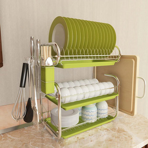 Kitchen 3-Tier Dish Drainer with Cutting Boards by lifeideas