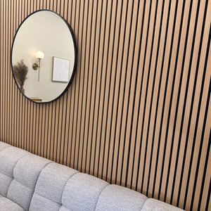 4x Wood Acoustic Slatted Wall Panels - Natural Oak by Aluxo