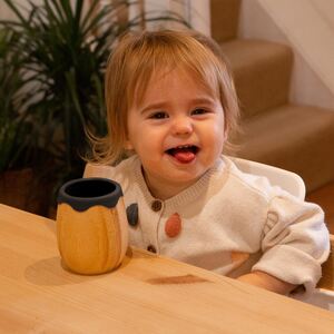 130ml Bamboo Baby Trainer Cup - Olive Green / 8cm by Tiny Dining