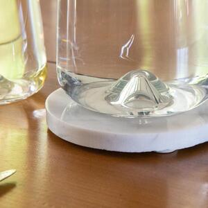 12pc Marble Placemats Round Coasters Set - White by Argon Tableware