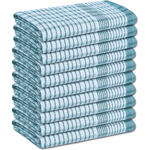 Wonder Dry Cotton Tea Towels (Pack of 10) - Green by A & B TRADERS