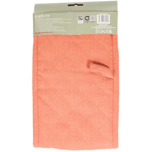 Sweet Peach Double Oven Glove - Peach and White