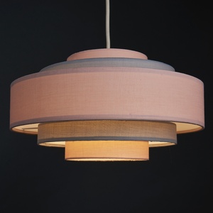 Modern 3 Tone Pink 5 Tier Cylinder Ceiling Pendant Light Shade - Pink by ValueLights