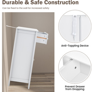 Floor Storage Cabinet with Drawer by Costway