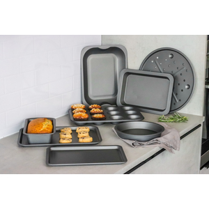 KitchenCraft Baking Trays Set of 8 - Grey by KitchenCraft